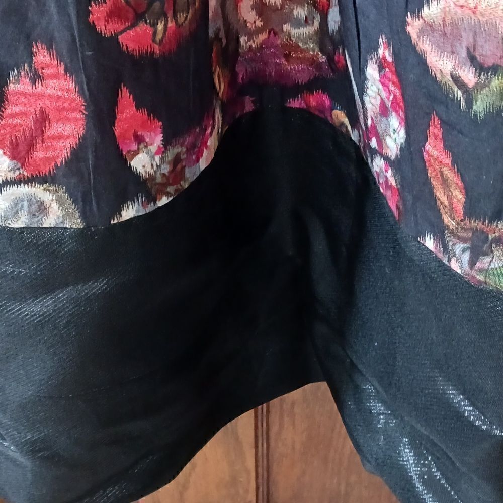 Anthropologie Leifsdottir Floral Metallic Brocade Midi Sleeveless Dress Sz 2 - Picture 11 of 12